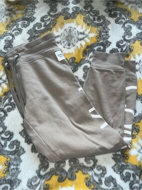 Calvin Klein Women’s Taupe/Beige Logo Jogger Sweatpants